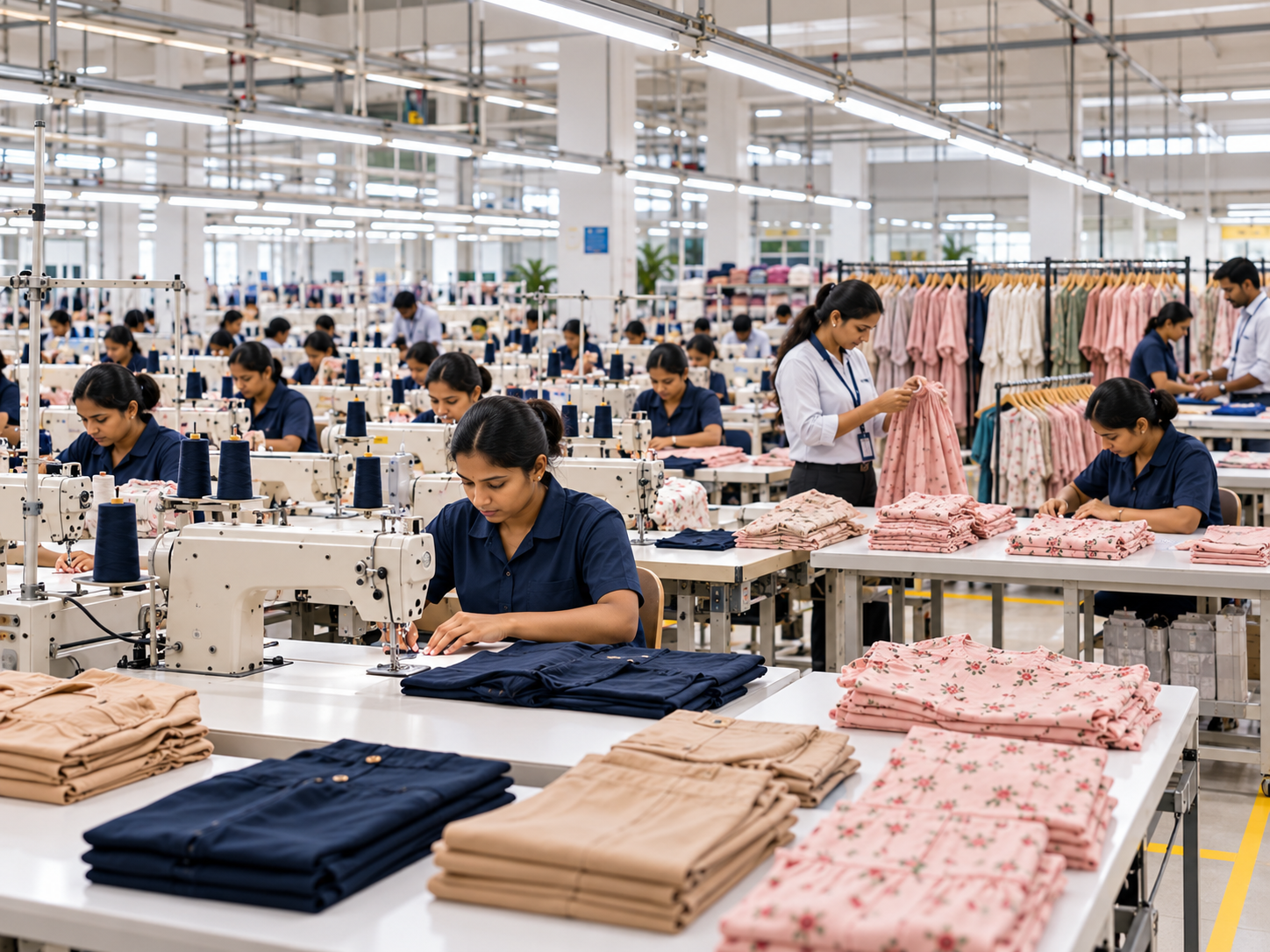 Mahera Creations garment manufacturing floor